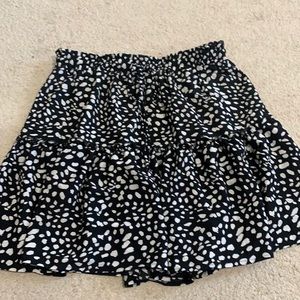 Tiered abstract dot skirt